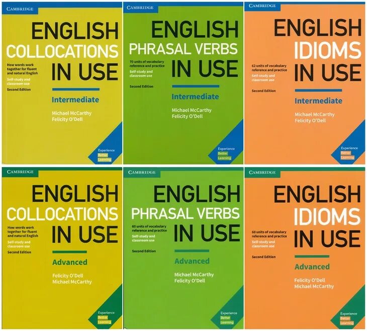 Use of english. English phrasal verbs in use. english collocations in use. english idioms in use. english collocations in use intermediate.