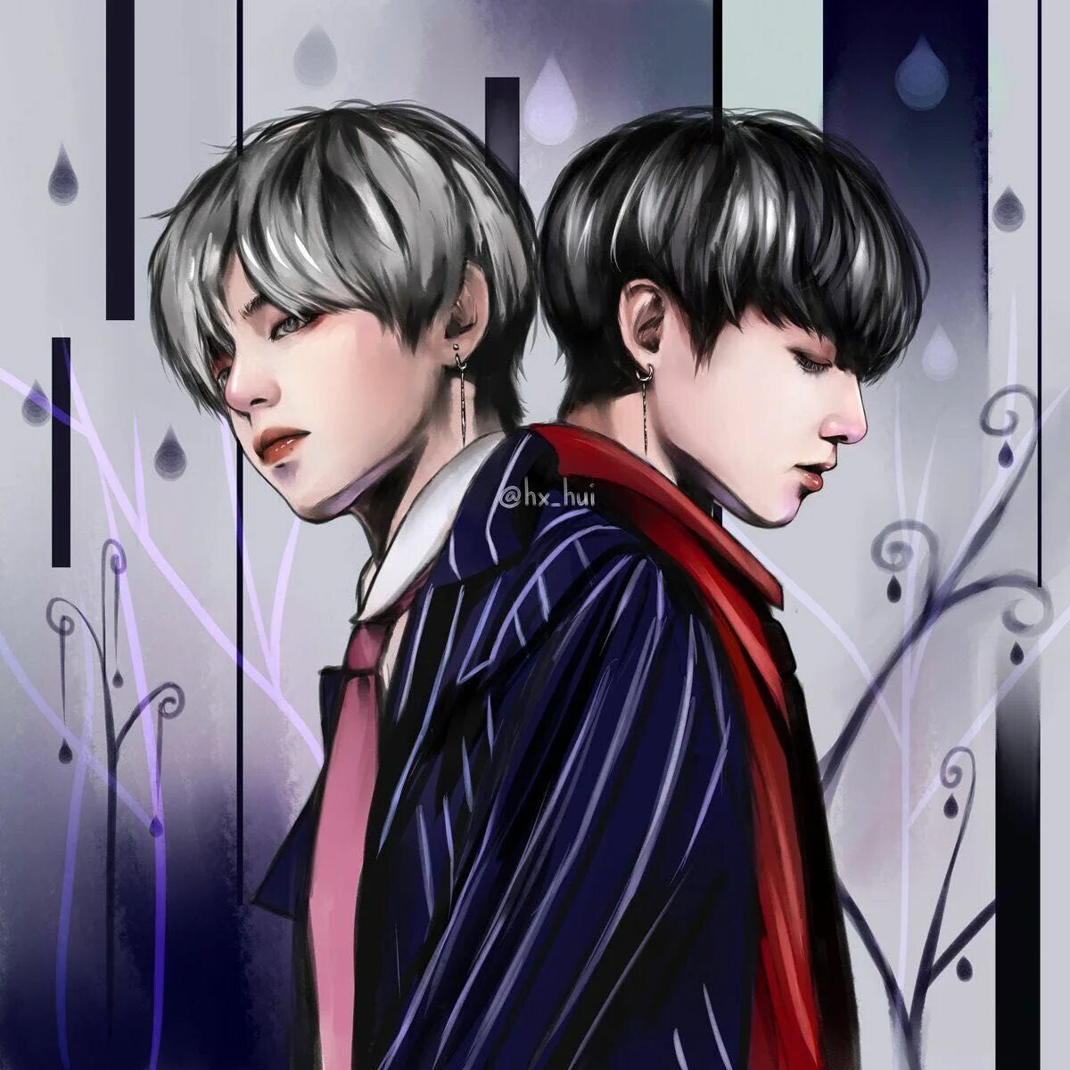 Фф вигуки школа. Bts тэхён и чонгук арт. вигуки bts. бтс чонгук и тэхен арт. bts vkook art.