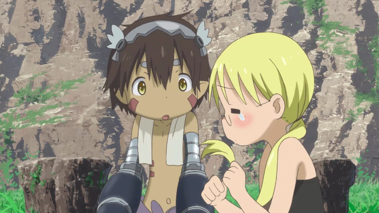 Made in Abyss Рико и рег поцелуй. Созданный в бездне Рико и рег поцелуй. Рико made in Abyss. Рег made in Abyss.