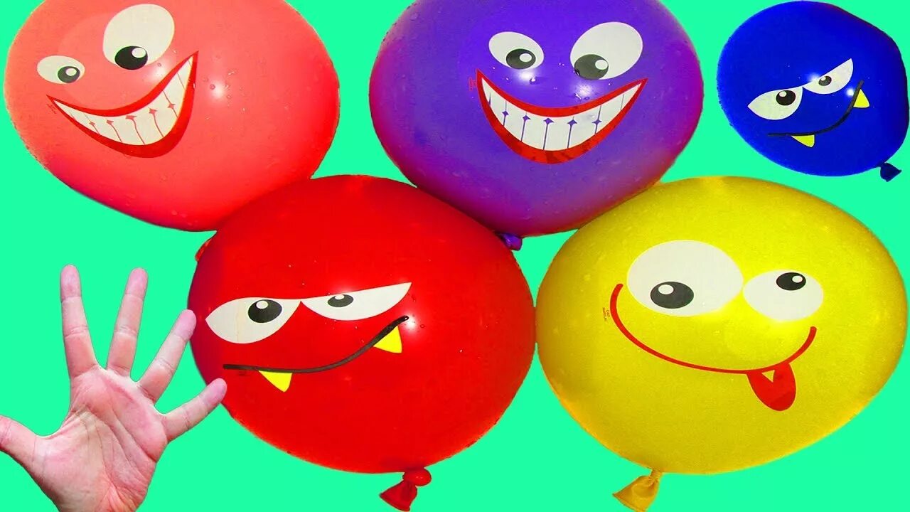 Лопать воздушные шарики. Дети с воздушными шариками. Шарики изучаем цвета.
