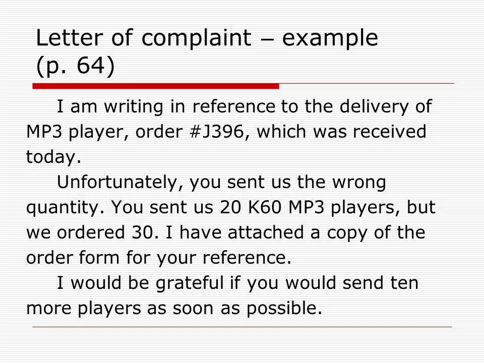 Letters пример. Letter of complaint example. Письмо complaint примеры. Complaint Letter Sample. Write a Letter of complaint.