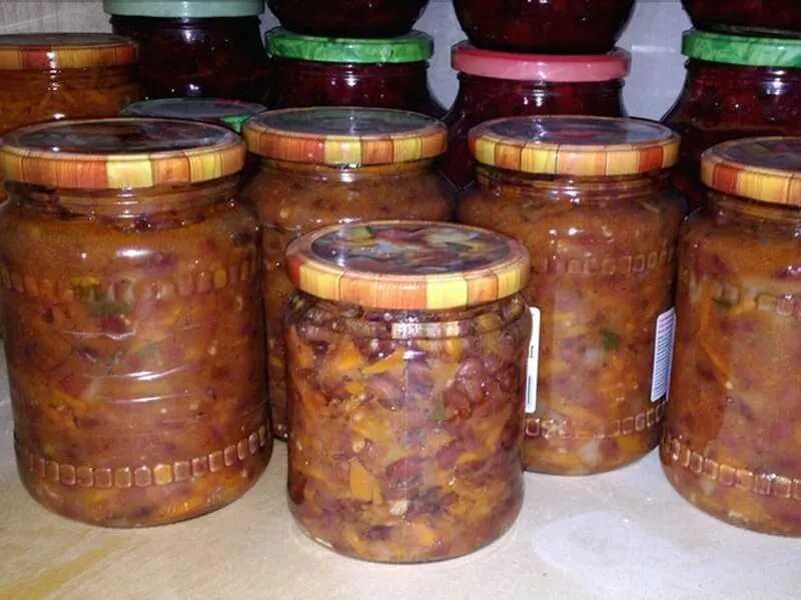 Как заготовить фасоль на зиму. Зимние заготовки. заготовки впрок на зиму. салат-закуска с фасолью на зиму. салат с фасолью на зиму.