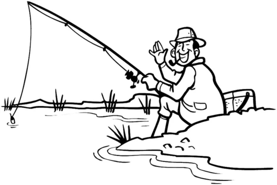 Ловить на легкое. Раскраска рыбалка. Выжигание рыбалка. Рыбак рисунок. Рыбак карандашом.
