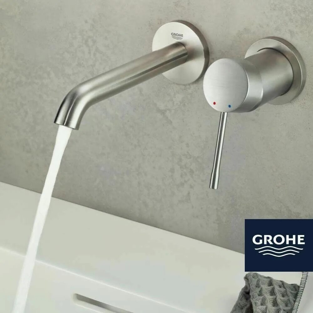 Смеситель Грое 20292000. Grohe Essence New 19408001. Смеситель Грое встроенный Essence. Смеситель для раковины (умывальника) Grohe Essence+ 23463001, рычажный.