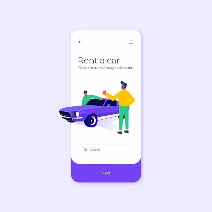 UI illustration. Car illustration for UI. Instagram interface Illustrator. Me 169