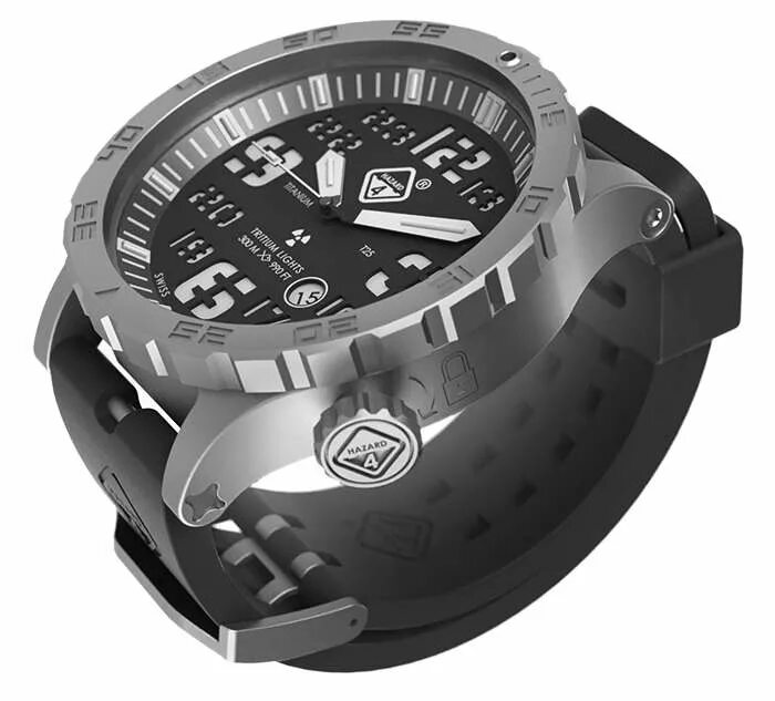 Час для дайвинга. Hazard heavy diver tritium. часы hazard. часы дайверские титановые. часы с титановым сверлом.