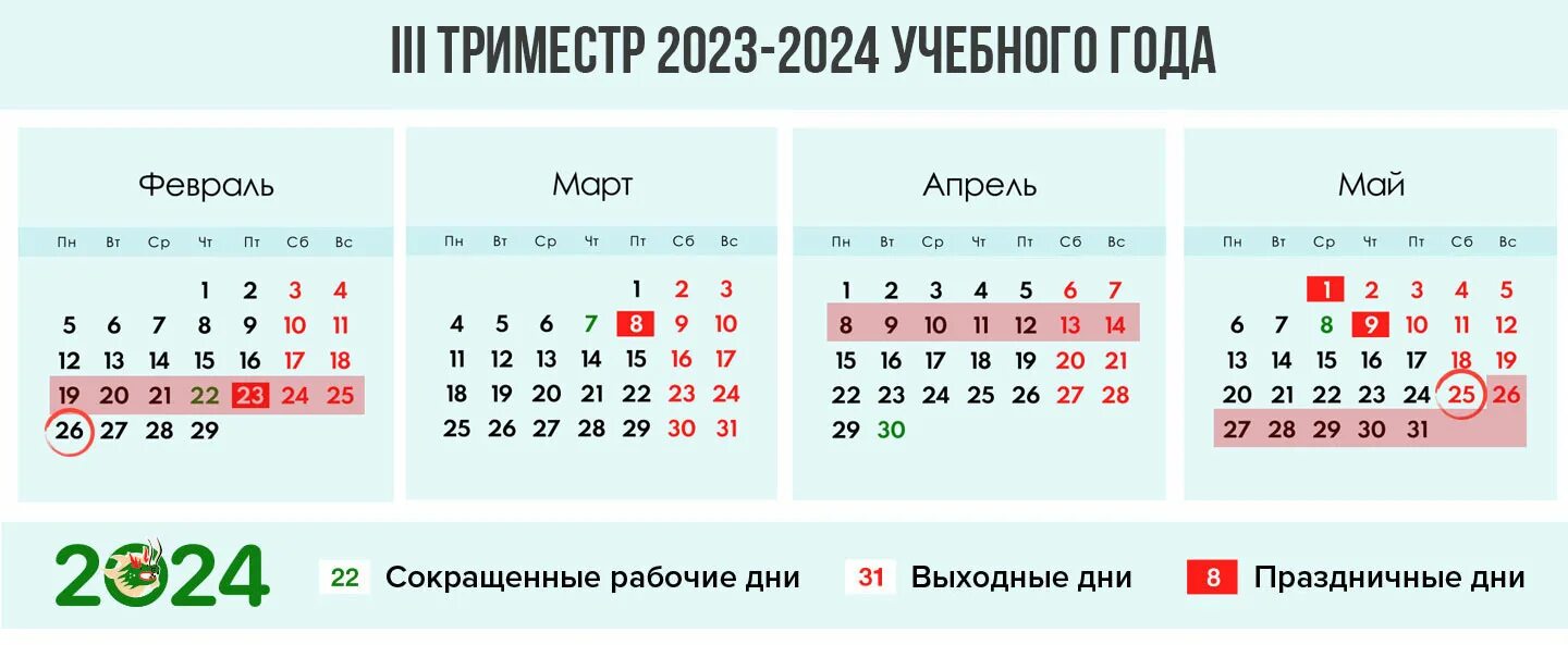 Какого числа в школу в апреле