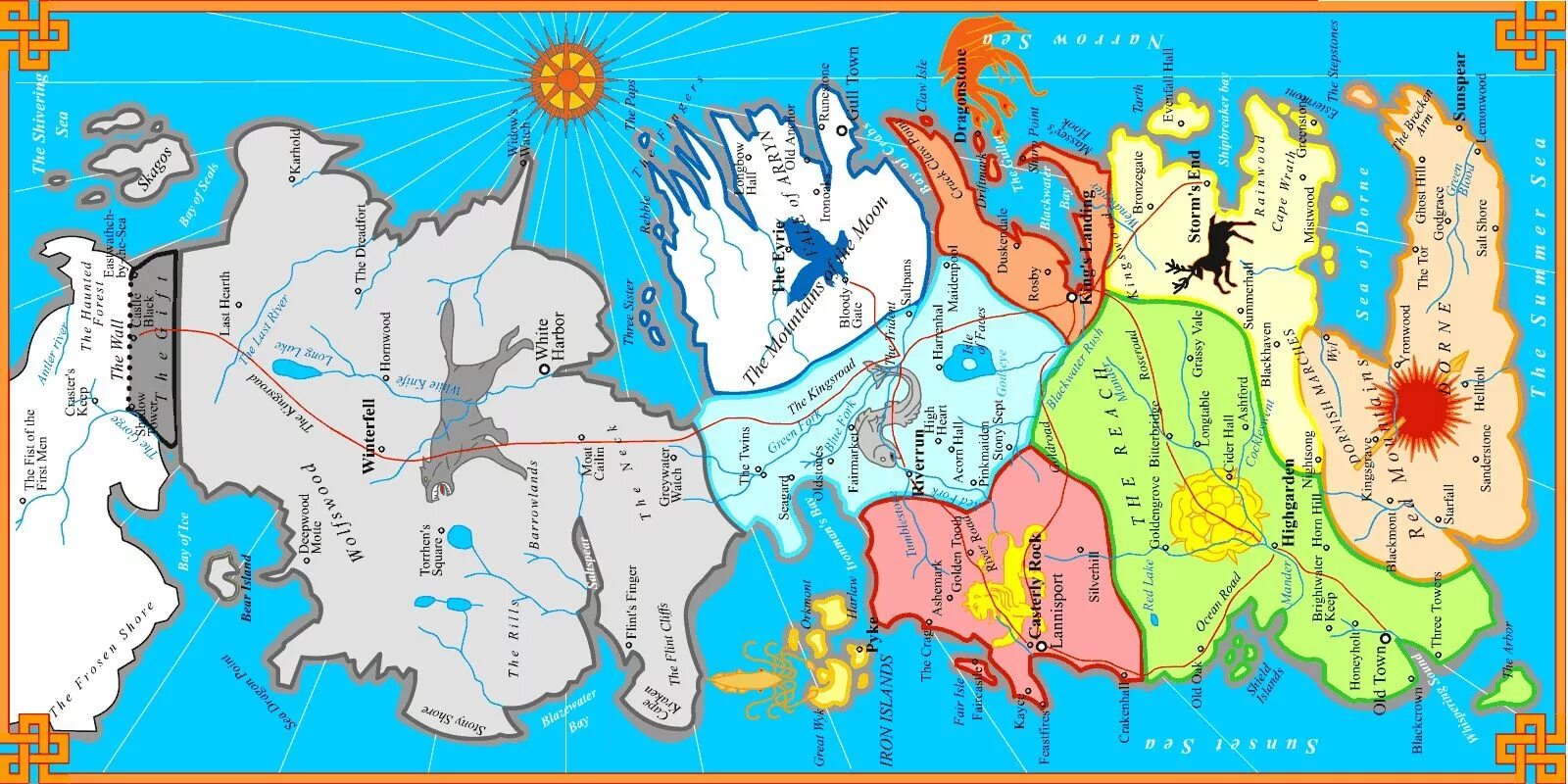 Равны 7 карты. Карта 7ми королевств игры престолов. Карта семи королевств Вестероса. Карта 7 королевств из игры престолов.