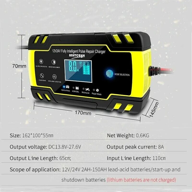 12v pulse repair charger инструкция. Fully Intelligent Pulse Repair Charger 12v 24v. Fully Intelligent Pulse Repair Charger 12v 24v anitozyx. 12v24v fully Intelligent Pulse Repair Charger 70mm 170mm. Зарядное устройство для АКБ 12v Intelligent Pulse Repair Charger.