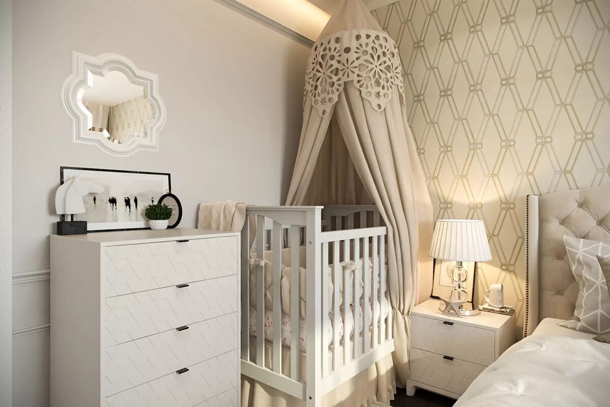 Baby bedroom. Спальня с детской кроваткой. Спальня с детской кроваткой в родительской комнате. Комната для новорожденного. Спальня с детскими кроватками.