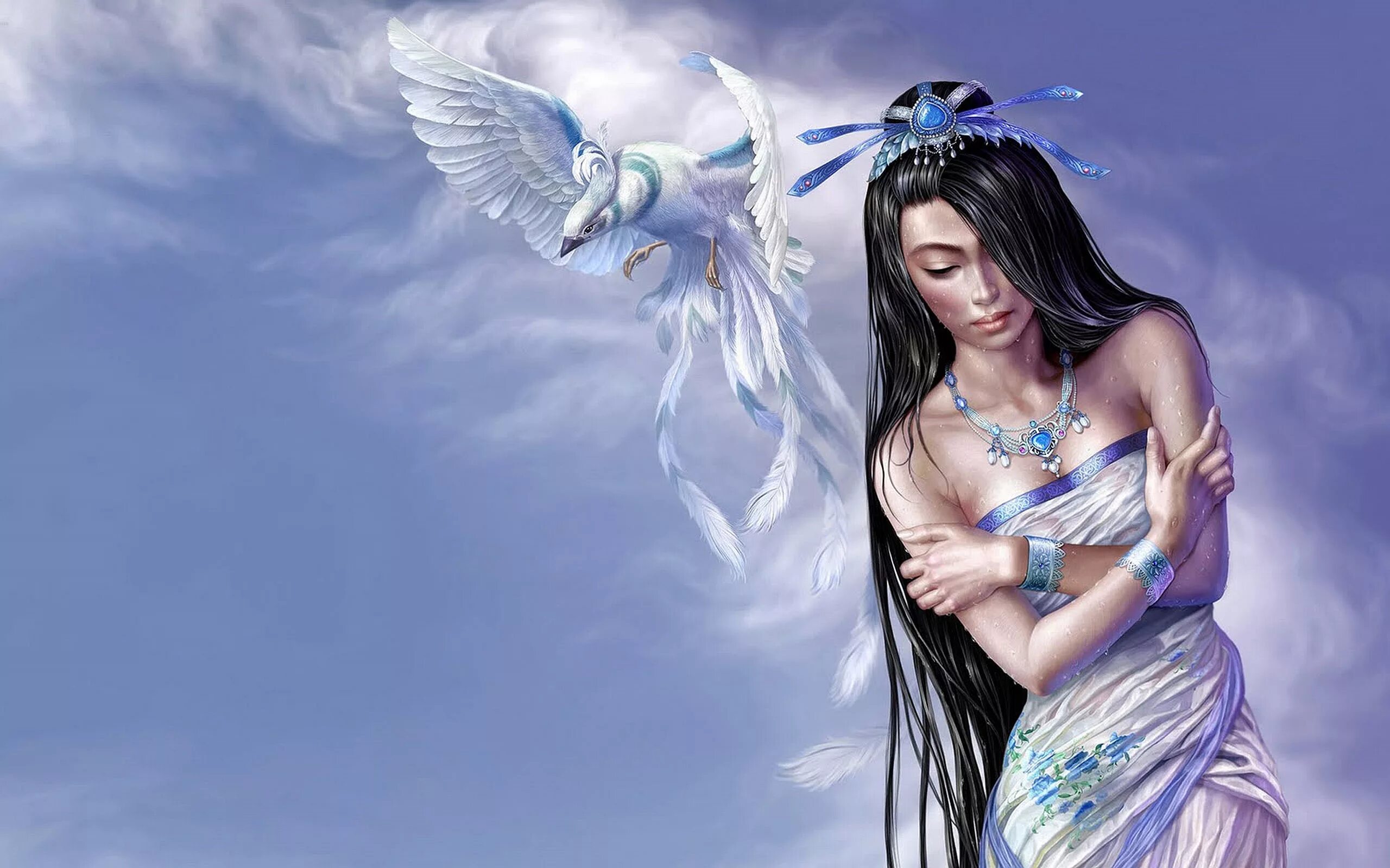 Фэнтези в теле девушки читать. Калипсо богиня. Фэнтези Tang Yuehui. Морская богиня Калипсо. Фэнтези девушки.