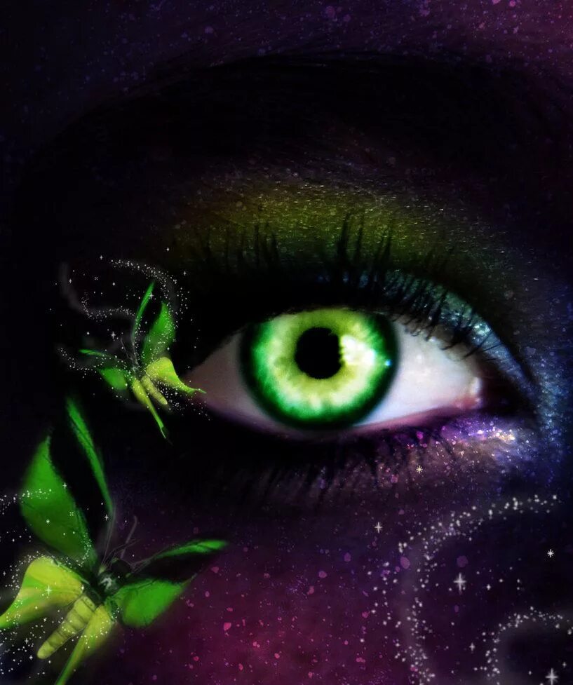couleur vert Butterfly eyes, Eye art, Pretty eyes