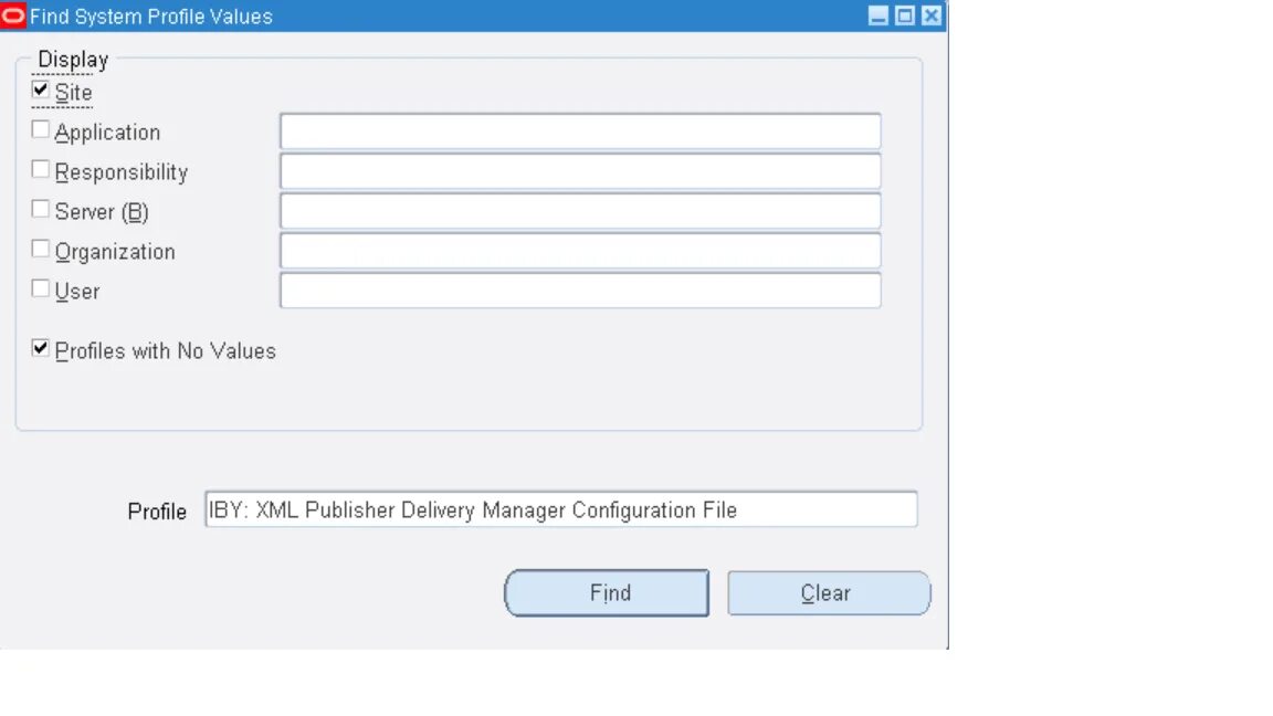 Site profile. FND. Oracle Oaf Hide show header. Put profile java Oaf.