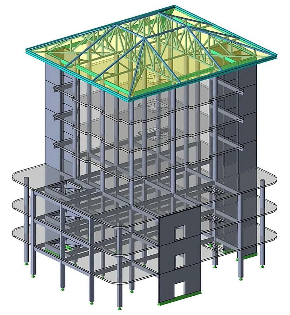 BIM модель Tekla structures. Truss House Tekla Structural. Внешний каркас здания. Каркас многоэтажного здания.