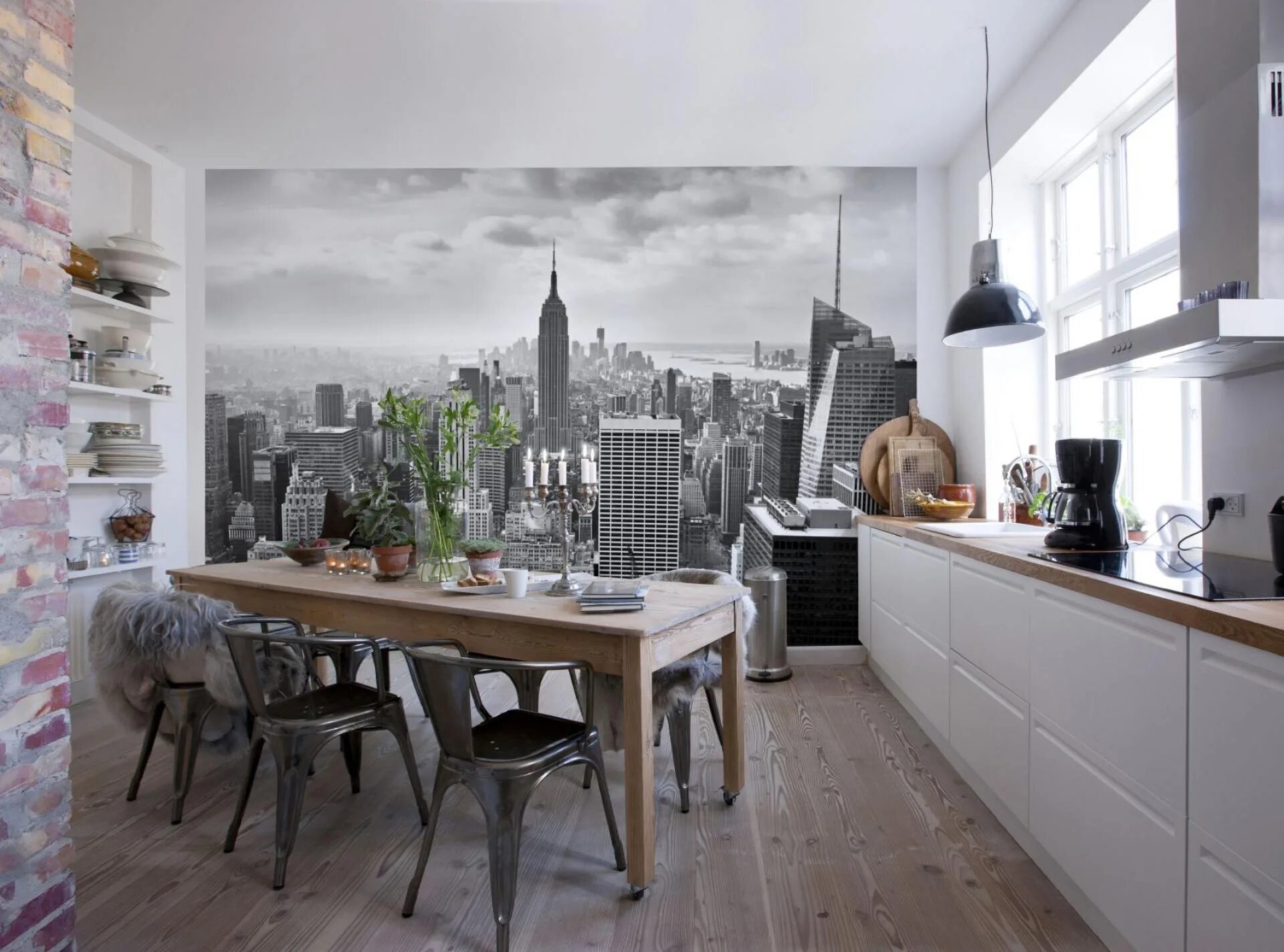 Locuinte cu personalitate: 25 de imagini cu bucatarii decorate cu tapet - Case p