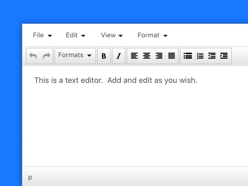 Text editor is