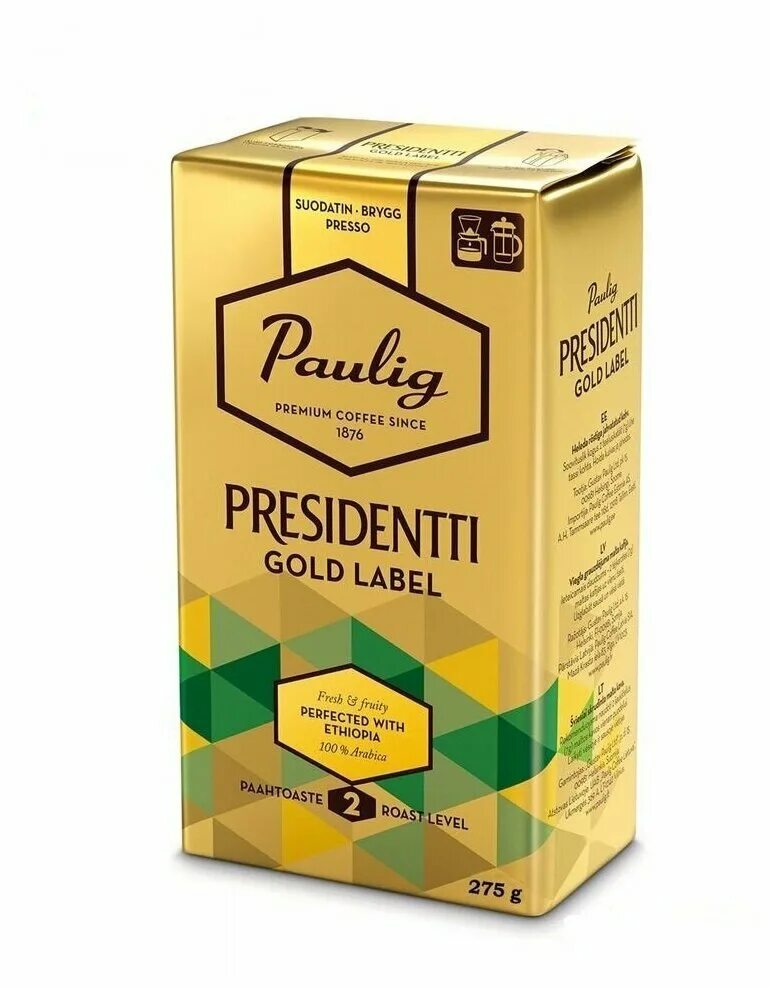 Мелющий кофе paulig. Paulig presidentti Gold. Кофе Paulig Gold Label. Кофе Paulig presidentti Gold. Кофе молотый Paulig presidentti.