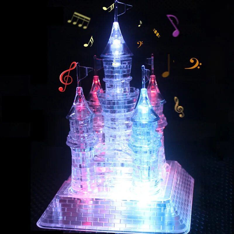 3d crystal puzzle пирамида и замок китайский. Храм из льда. Новогодний замок с подсветкой и эффектом вьюги. Замок из хрусталя. Хрустальный замок 3 д пазл.