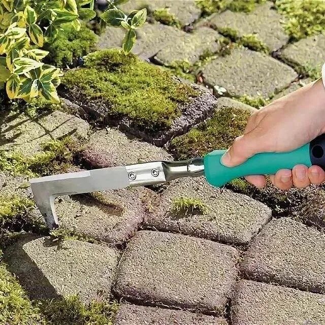 00. Скребок для чистки швов в тротуарной плитке. Уборка крыш от листвы. Щетка фискарс садовая. 000.