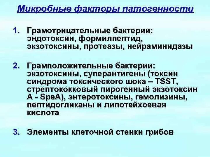 Факторы патогенности микроорганизмов. Факторы патогенности бактерий. Факторы патогенности грамположительных бактерий. Основные факторы бактериальной патогенности.