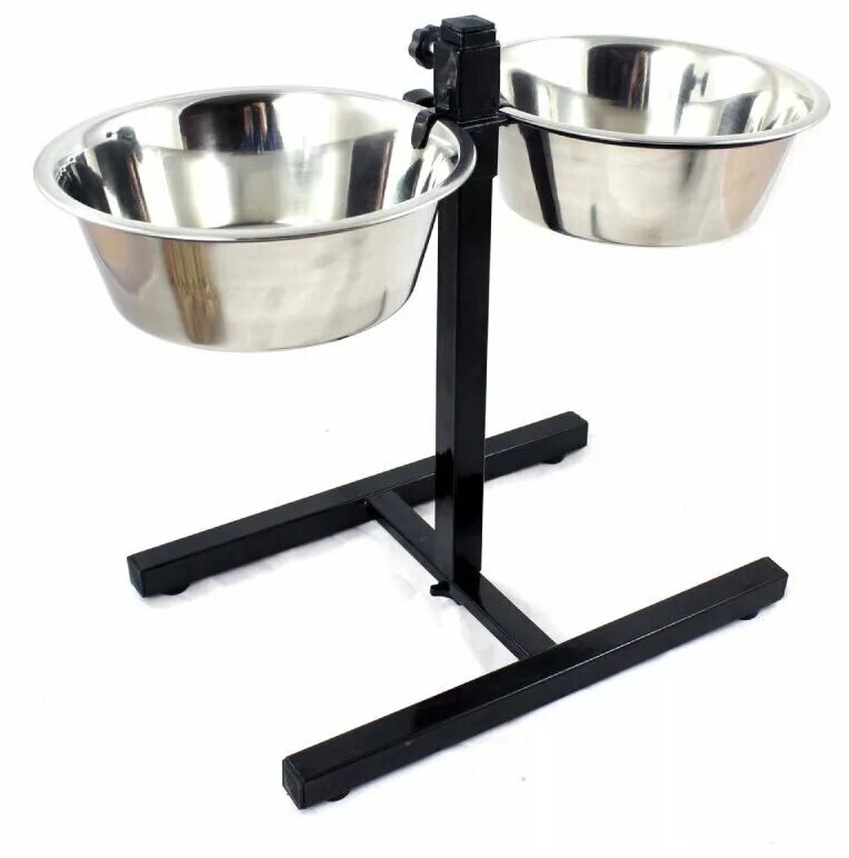 Регулируемая подставка для мисок для собак. Регулирующая миска для собак. Сталь каскад 30400003. Подставка для мисок. Стойка с мисками usond 2*2,9 л.