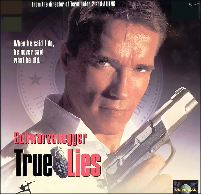 True ложь. Правдивая ложь - true Lies (1994. Правдивая ложь 1994 Постер.