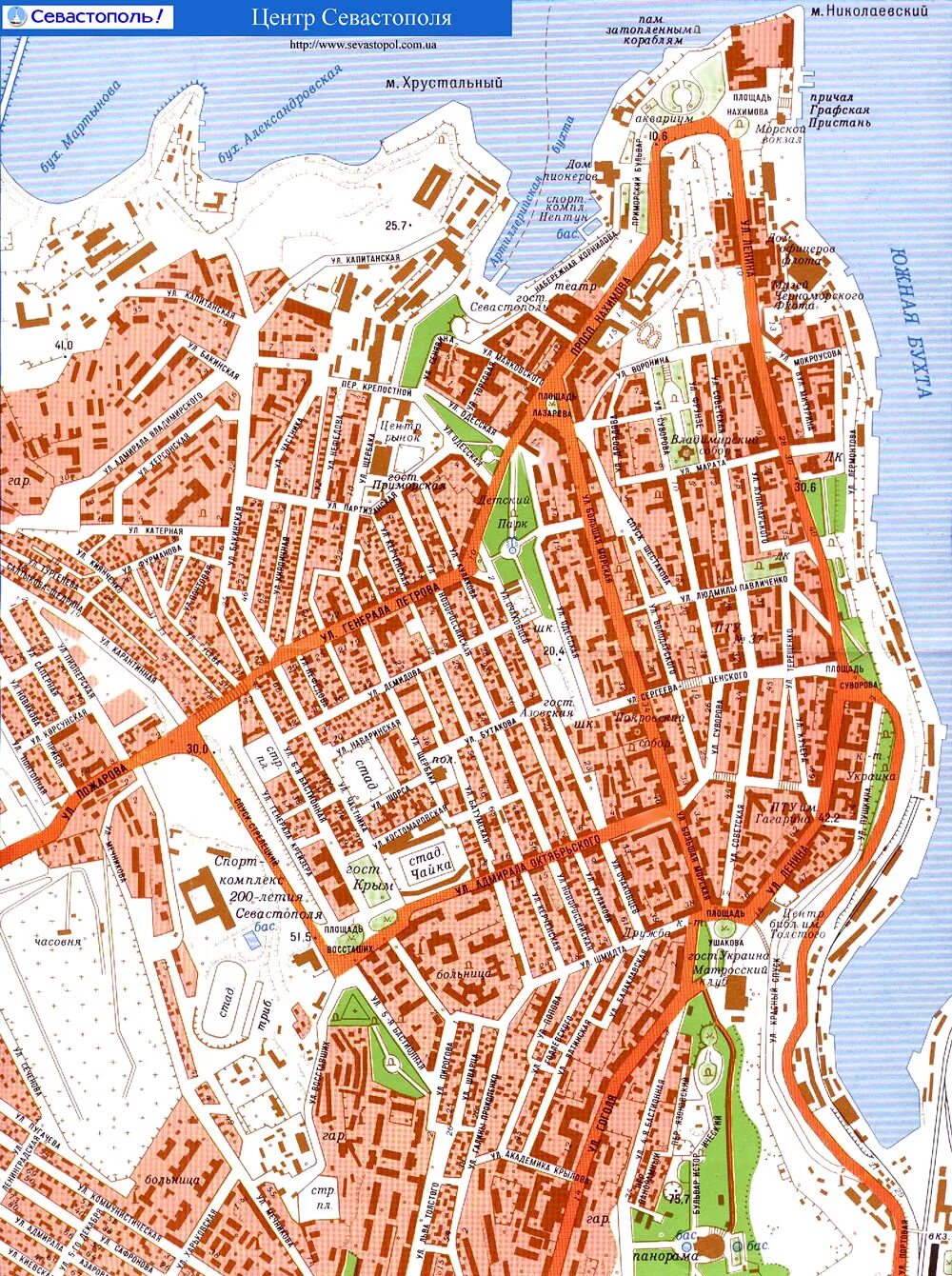 Карта центра Севастополя с улицами. Севастополь центр города на карте. Севастополь план города на карте. Центр Севастополя на карте.
