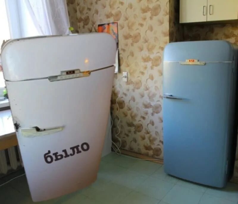 Покрасить холодильник в домашних условиях какой краской. Старый холодильник. Крашеный старый холодильник. Реставрируем старый холодильник. Покрасить холодильник.
