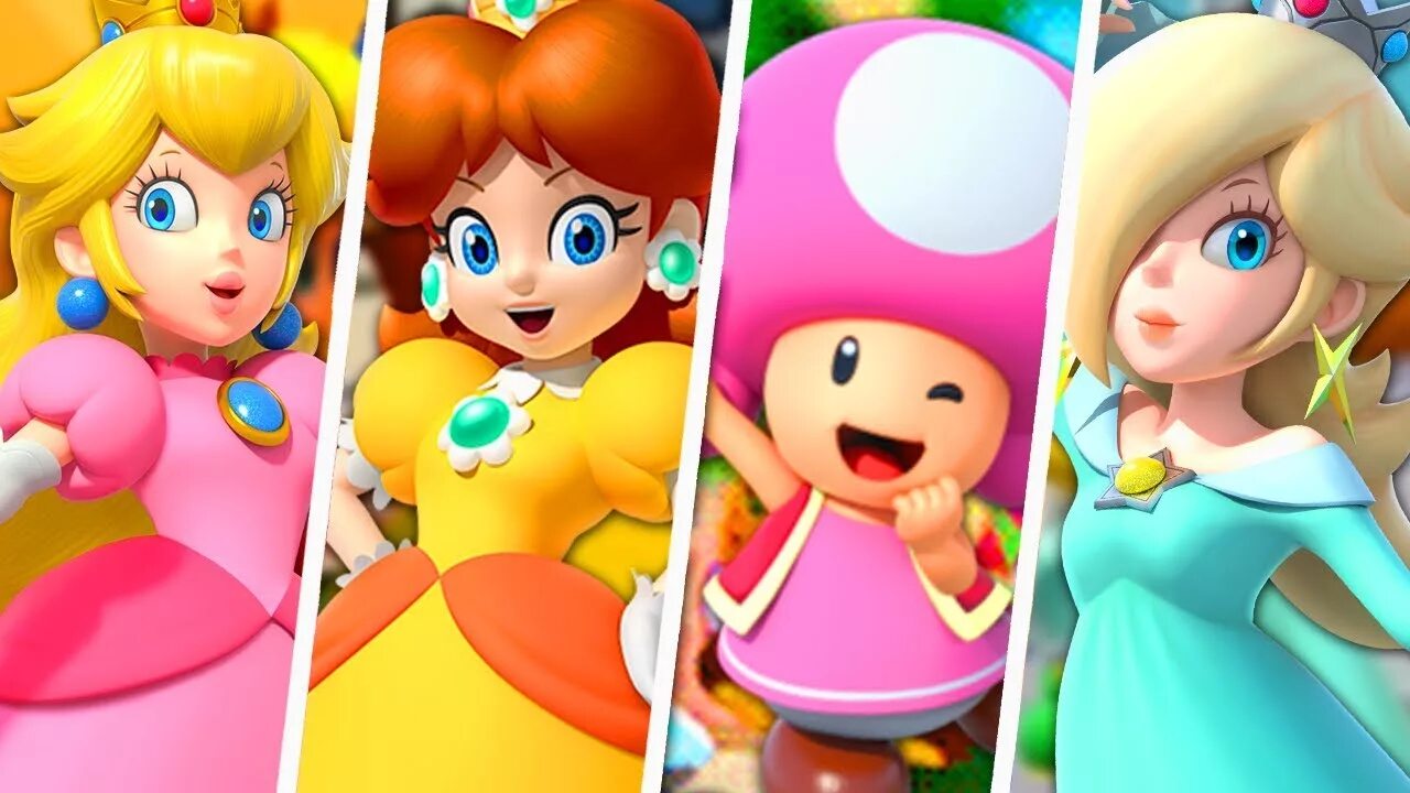 Nintendo girls. Mario Party 1998. Марио девочка. Эволюция Марио пати. Mario Peach Evolution.