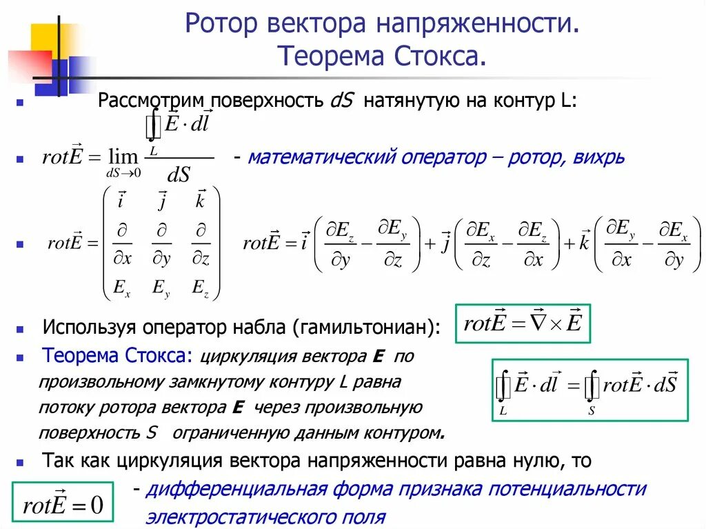 Чему равен ротор ротора