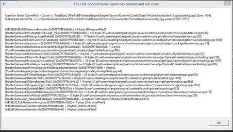 Ue4 crash как исправить