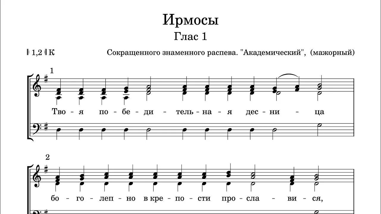 Глас 1 читать. Глас 1 ирмосной Московский напев. Ирмосы воскресные 1 глас. Ирмосы воскресного канона 1 глас. Канон глас 1 Ноты.