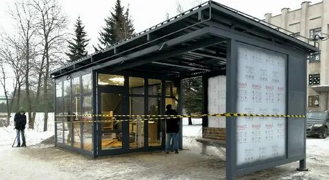 Установили остановочный павильон