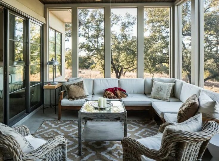 Living room veranda design photo (59 Photos)