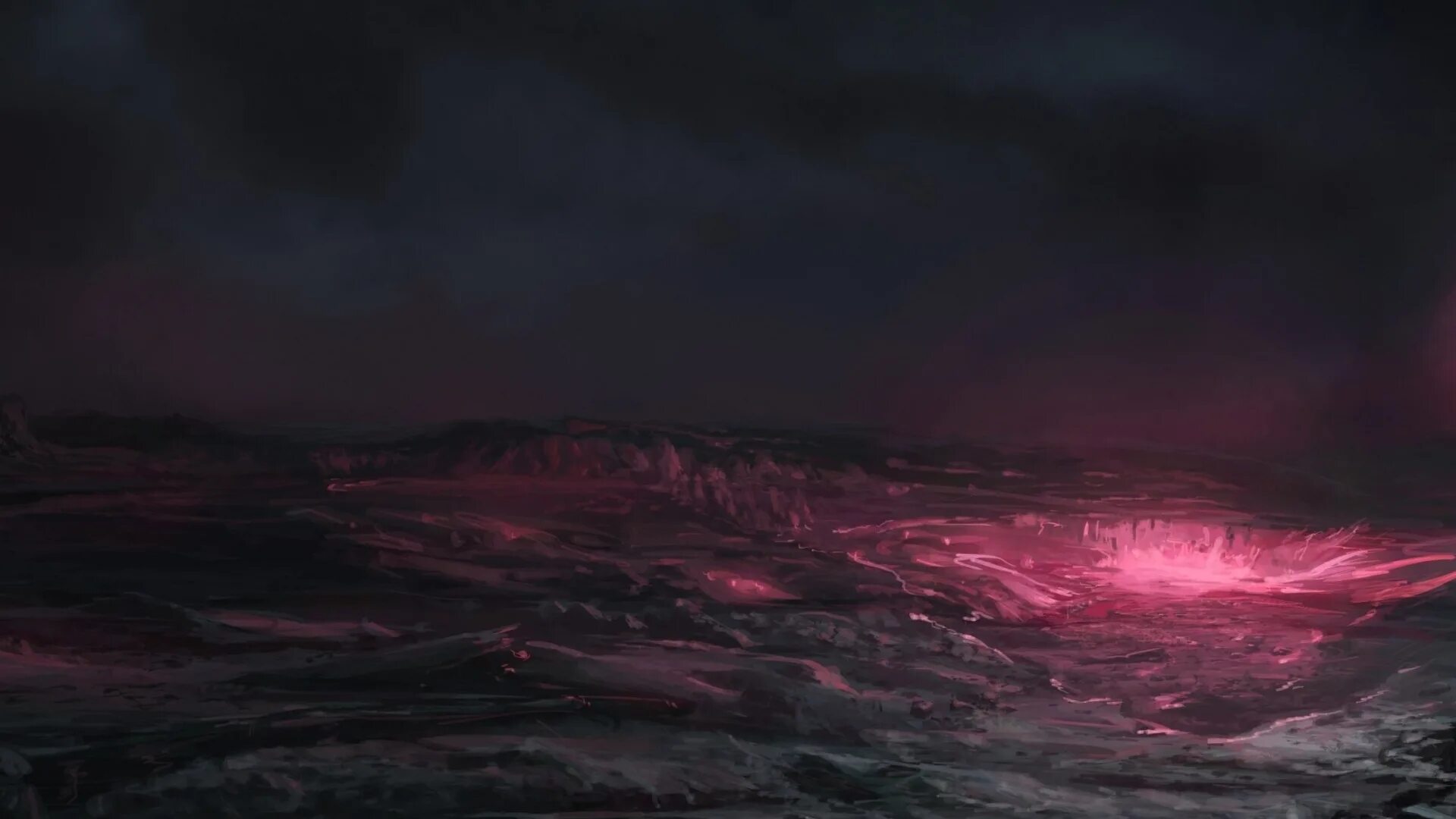 Земля мрак. Пепельная пустошь. Лес в тумане. Земля мрак. Горы мрак.