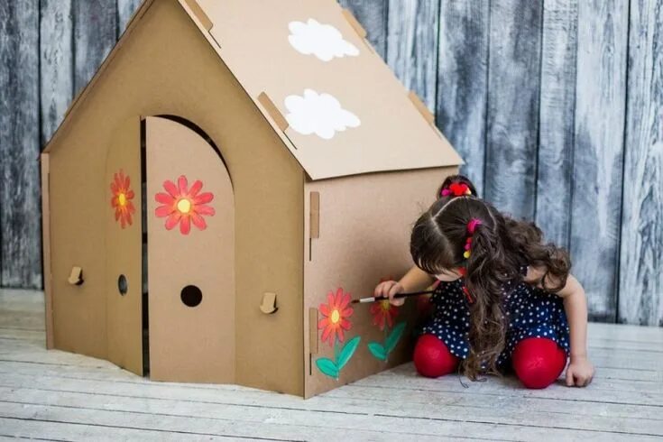 Проект по технологии картонный домик color mouse House drawing for kids, Kids art projects, Art for kids
