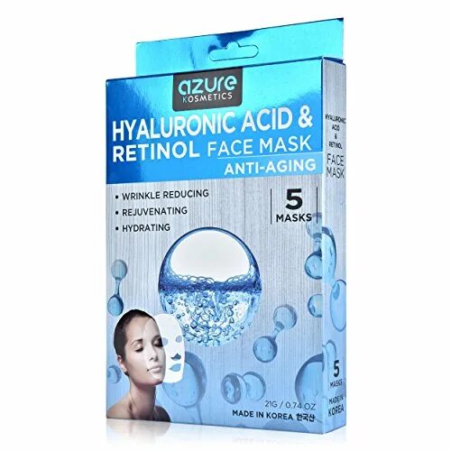 Маска Hyaluronic acid face Mask Корея. Retinol Mask face. Тканевая маска с кислотами Wrinkle Care. Hyaluronic acid маска 10 шт. Retinol elastic mask перевод на русский