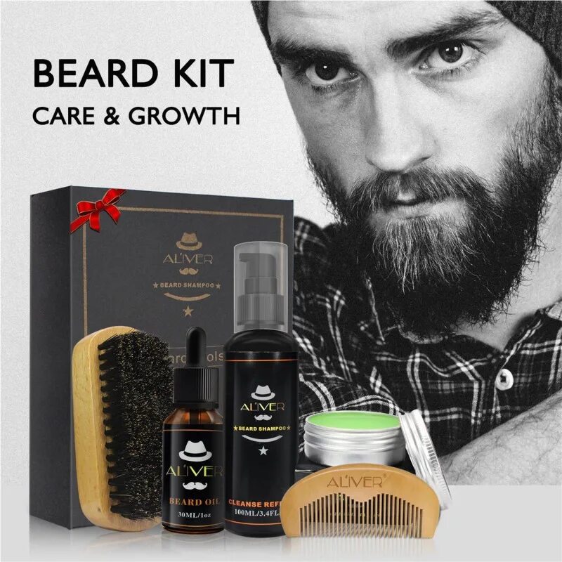 Набор для бороды Аливер. Масло для бороды Beard growth Kit. Набор для ухода за бородой aliver. Beard Kit набор для бороды.