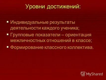 Уровни успеха