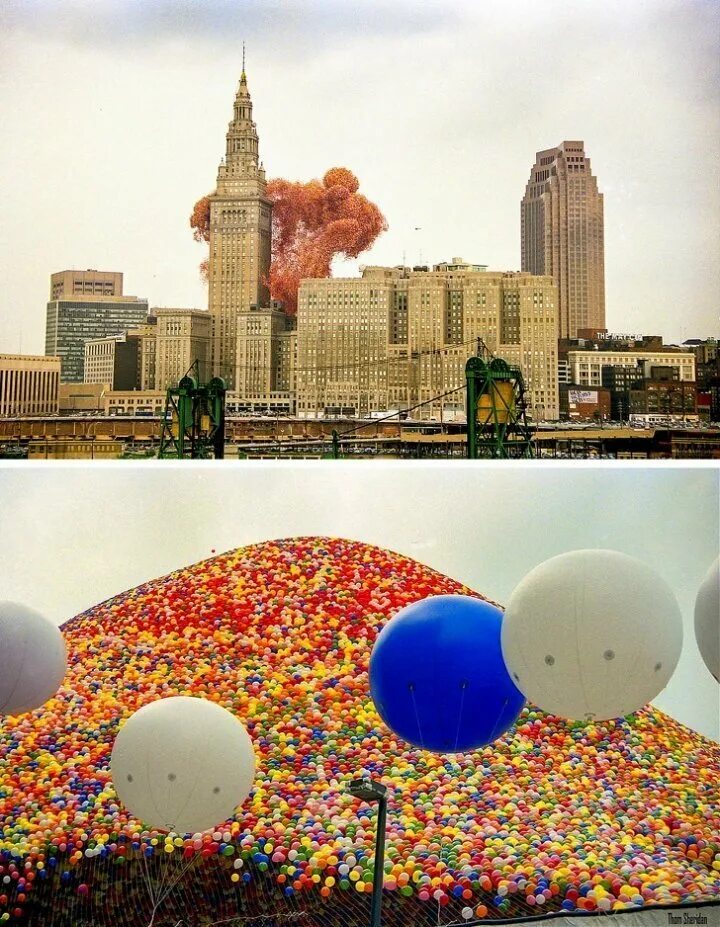 Миллион на шару. Кливленд 1986. Кливленд шары. Фестиваль воздушных шаров 1986. Самый большой запуск шаров.