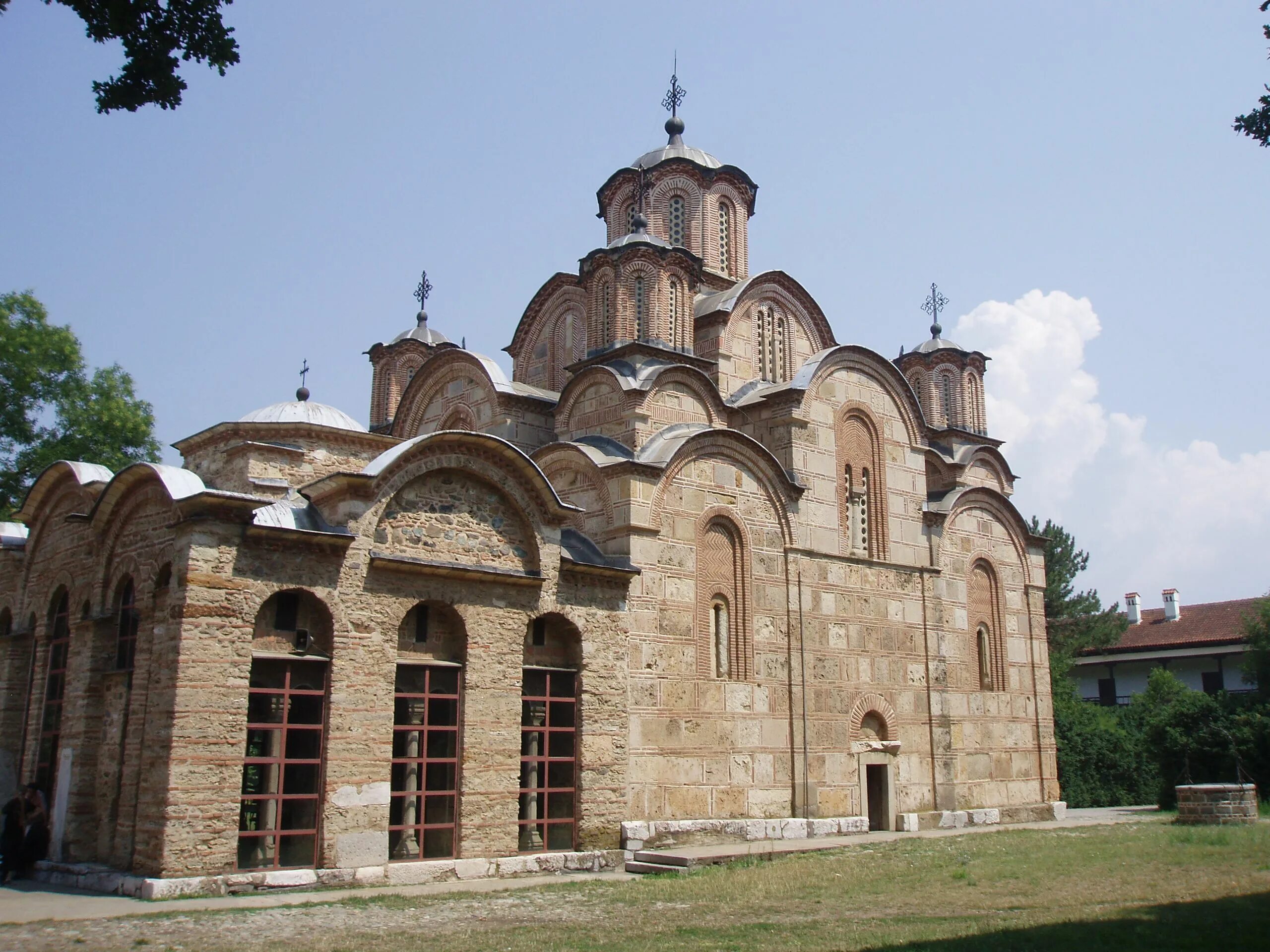 Зодчество 13 14 век. Монастырь Грачаница Сербия. Косово 1389 Грачаница. Византийские церкви на Балканах.