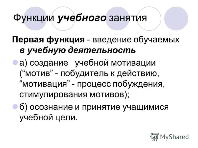 Задачи образовательной функции. Функции учебной деятельности. Функции введения.