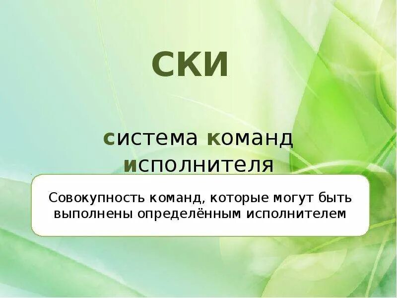 Исполнитель может выполнять любые команды