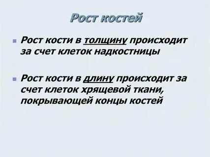 Рост кости в длину обеспечивается