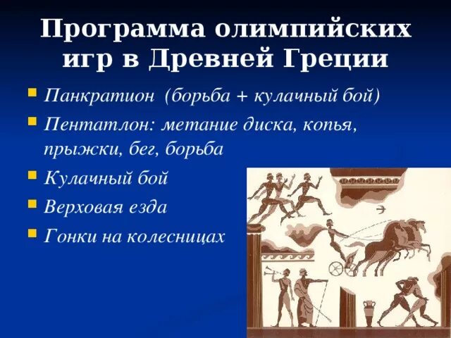 Проведение олимпийских игр 5 класс история впр. Программа Олимпийских игр в древности. Программа античных Олимпийских игр. Программа древнегреческих Олимпийских игр. План Олимпийских игр в древности.