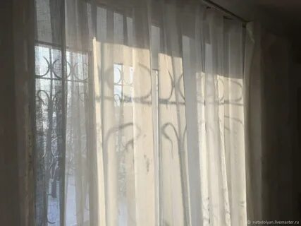 Короткий тюль лен