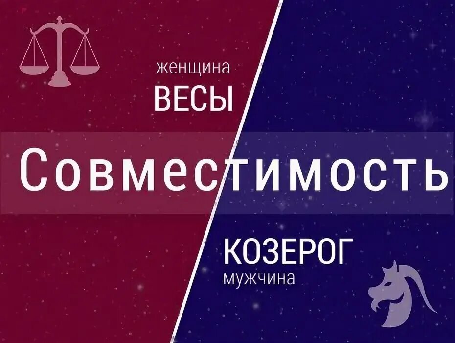 Совместимость знаков козерог мужчина и женщина весы