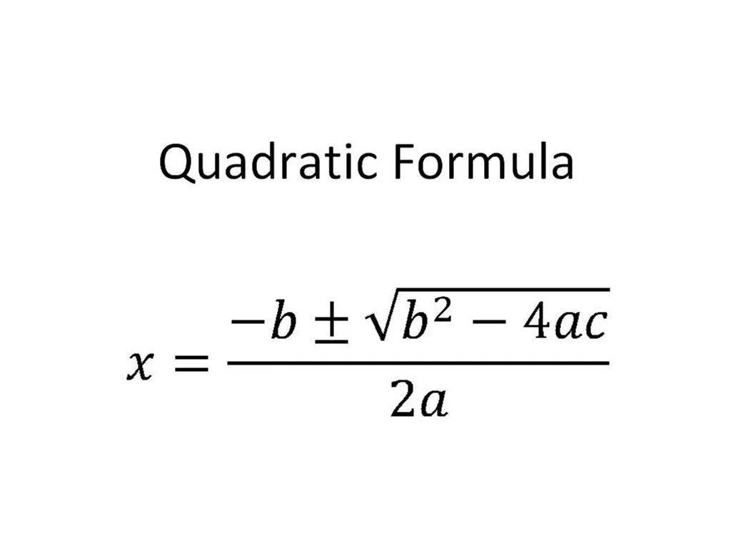 A2 1 формула. Quadratic Formula. Equation Formula. Square equation Formula. Formula of the root of Quadratic equation.