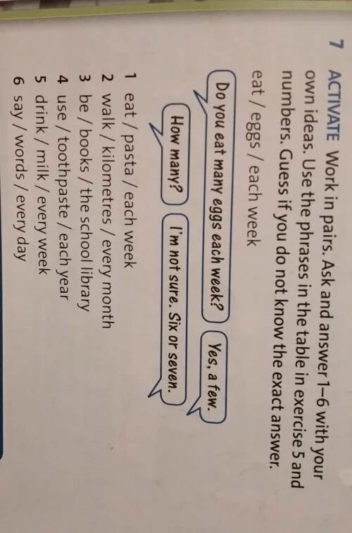 Use the phrases to ask and answer. In pairs use the phrases