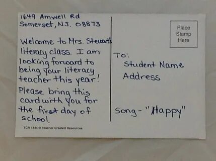 Write a postcard to a friend